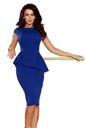 Sheath dress with ruffle waist