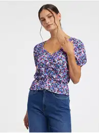 Purple Women's Floral Top - Women's