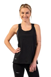 Women's Tank Top Sleeveless Loose Cross Back Tank Top Feeling Good Black S