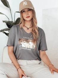 T-shirt damski SUNSHINE brzowy
