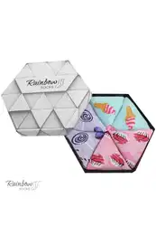 Rainbow Socks Sweets In A Box Of 3 Pairs