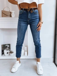 Spodnie damskie jeansowe mom fit DETROID ciemnoniebieskie