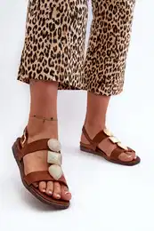 Women's Flat Sandals With Embellishments