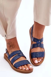 PG1 Women's Shiny Sandals Blue Catalia