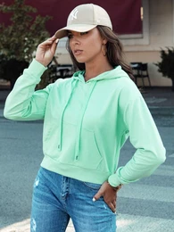Bluza damska z kapturem TRENDHOOD mietowa