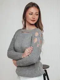 Sweter damski SLITARIA jasnoszary
