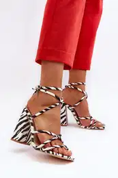 FG2 Modern sandly na podpatku erno-bl Josette