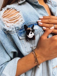 Dmsk bro DOG BROOCH Barva