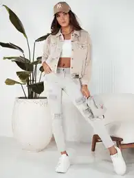 Spodnie damskie jeansowe NOEL jasnoszare