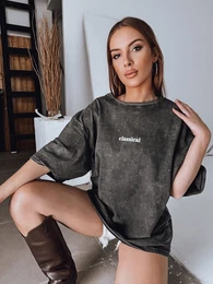 T-shirt damski CLASSICAL grafitowy