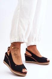 PG1 Women's Classic Wedge Sandals Black Katie