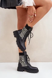 FS1 Womens Work Boots With Sock Zebra Black Raviri