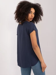 Blouse-D73761Z10978Q-navy blue