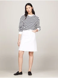 White women's denim skirt - Women