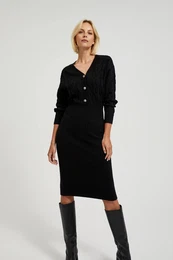 Women's knitted dress - black