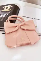 marka niezdefiniowana Small Bag With Bow Pink Nesehe