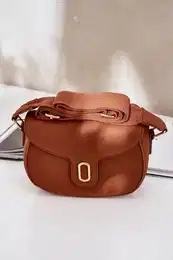 marka niezdefiniowana Crossbody Bag Made Of Eco Leather Brown Samriddhi