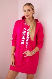 Dress with hood Oversize fuchsia