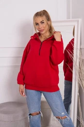 Hooded sweatshirt red