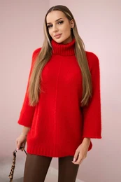 Kesi Woski V-neck sweater ginger Ingwer red