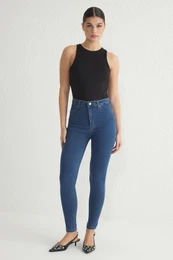 Indigo High Waist Skinny Jeans