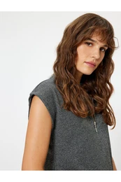 Half Zipper Sweater High Collar