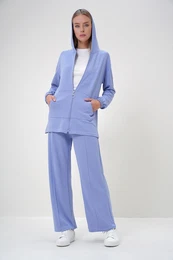 Trend Alaat Stili Women's Baby Blue Bottom-Top Set