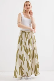 8028 Patterned Long Skirt - ala