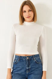 Women's Half Turtleneck Blouse 4001