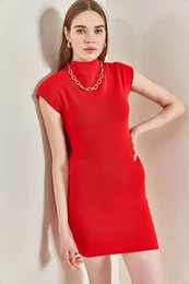 Women's Half Turtleneck Knitwear Dress