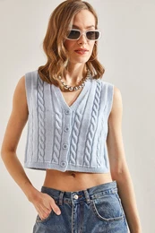 Women's Hair Braided Knitwear Vest