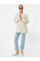 Flared Jeans Crop Slim Fit Standard Waist