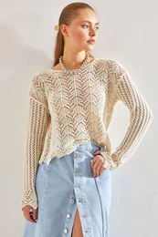 Women's Openwork Knitwear Blouse