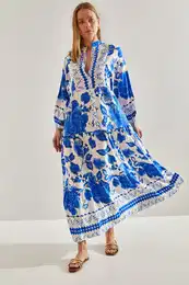 Women's Multi Patterned Viscose Dress