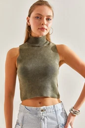 Women's Knitwear Crop Blouse