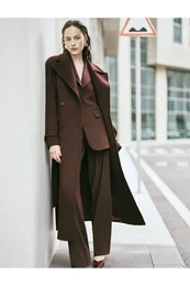 Viscose Fabric Blend High Waist Wide Leg Pocket Fabric Trousers