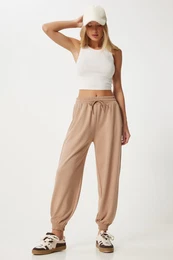 Happiness stanbul Women's Cream Modal Blend Jogger Sweatpants