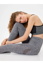 Seamless Leggings Sports High Waist Tulle Detailed Flecked Slim Fit