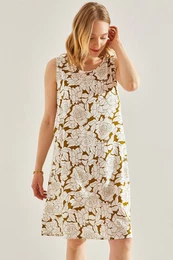 Women's Floral Patterned Viscose Dress