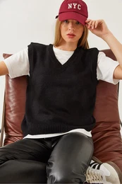 Women's V Neck Knitted Sweater