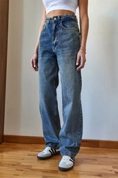 Women's Washed Denim Trousers 487