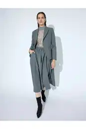 Double Breasted Regular Fit Blazer Jacket with Pockets