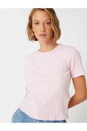 Camisole Crew Neck Cotton Slim Fit Short Sleeve T-Shirt