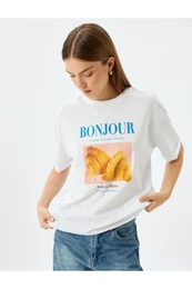 Crew Neck Short Sleeve Printed Oversize T-shirt