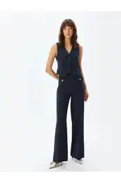 Women's Trousers Navy Blue 5wak40111uw