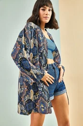 Women's Multi Patterned Kimono