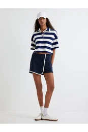 Mini Shorts Skirt Double Breasted Standard Waist