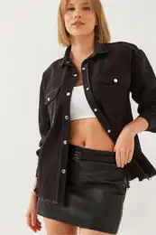 Women's Fillows Skirt Tassel Gabardine Shirt 4438
