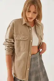 Women's Fillows Skirt Tassel Gabardine Shirt 4438