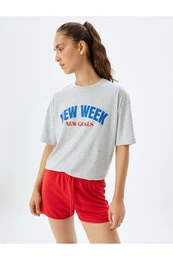 Oversize Printed Short Sleeve Cotton T-Shirt